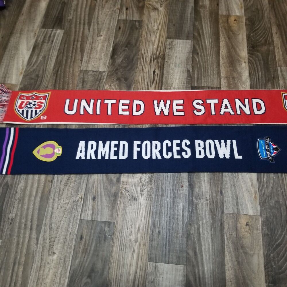 Lockheed Martin Armed Forces Bowl Scarf Military/ Purple Heart 60 In‎ Lot Of Two